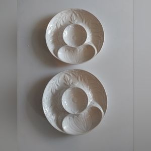 Williams sonoma artichoke garden convent serving dish plates 10" Set Of 2
